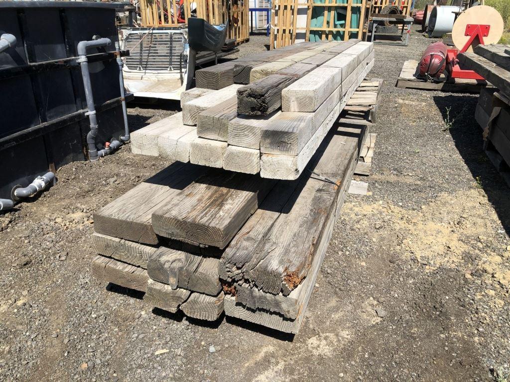 (2) Pallets of Wooden Railroad Ties.