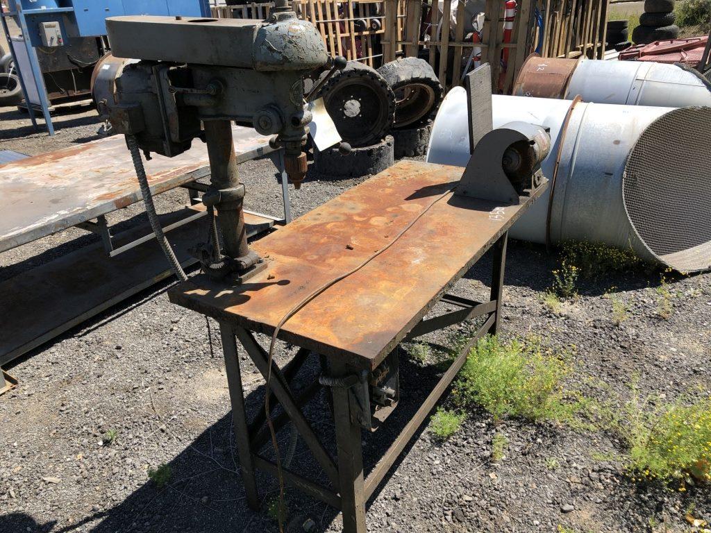 Drill Press and Brush Wheel Mounted on