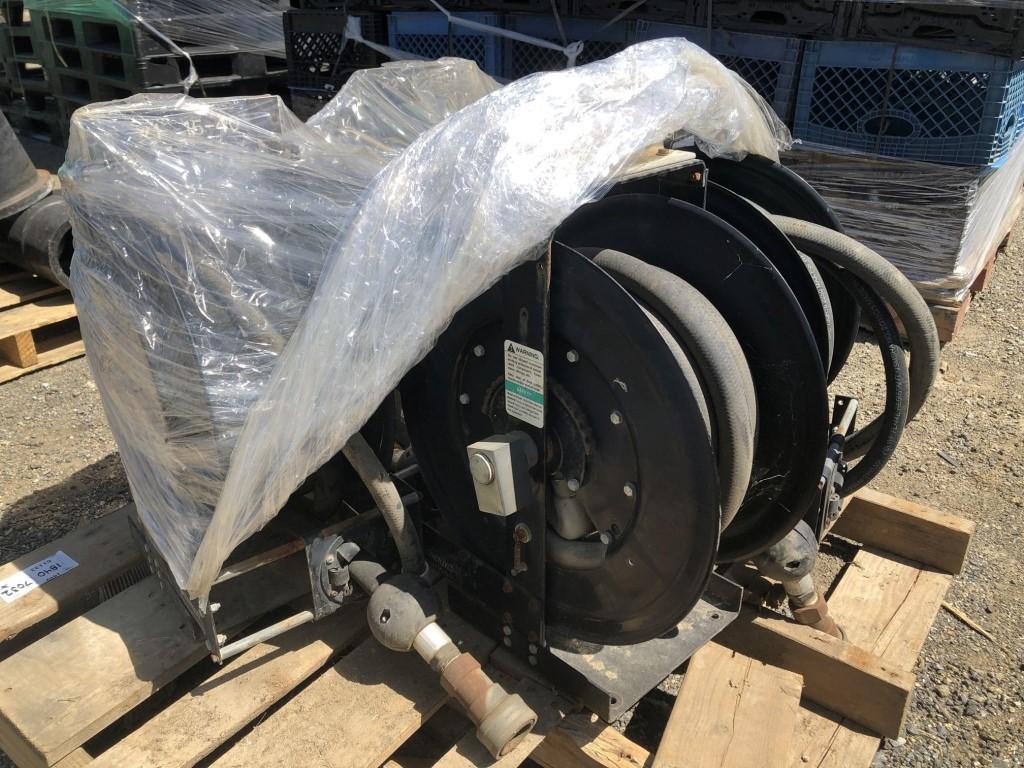 Pallet of (4) Misc Hose Reels w/Hoses.