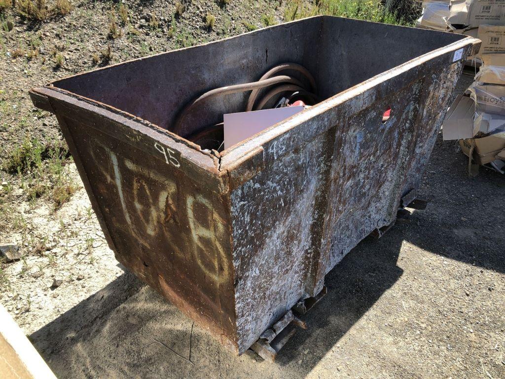 Metal Bin w/Forklift Pockets, Includes Water Hoses