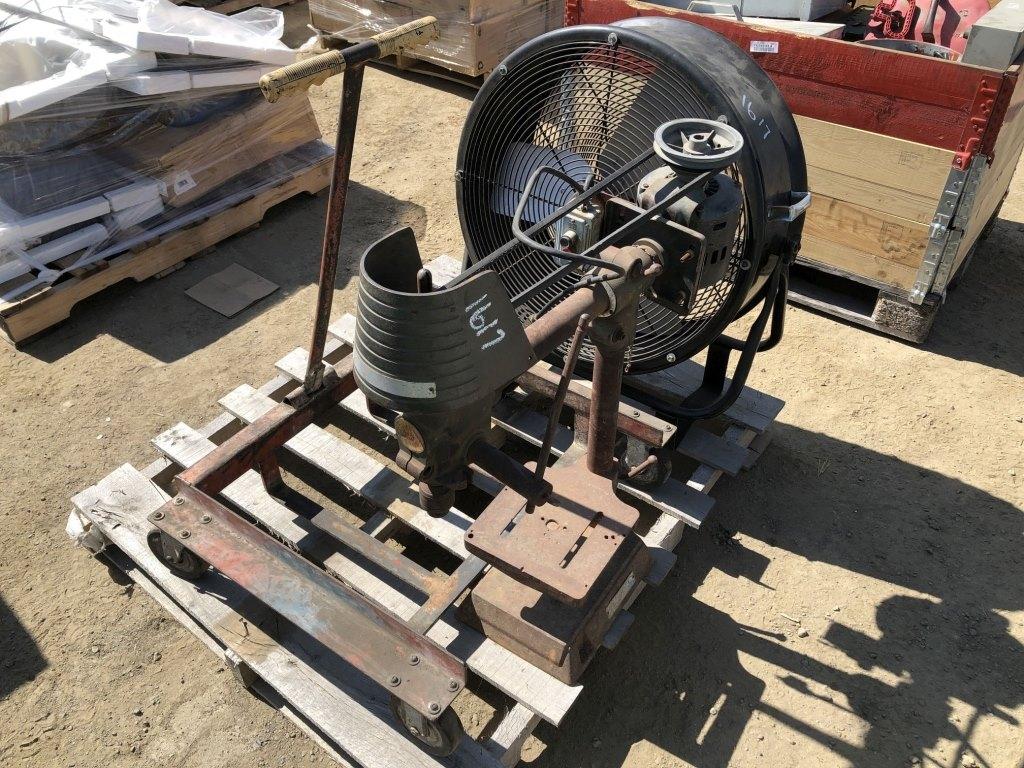 Pallet of 24in Shop Fan, Drill Press.