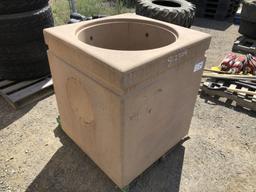 Concrete Trash Can Cover.