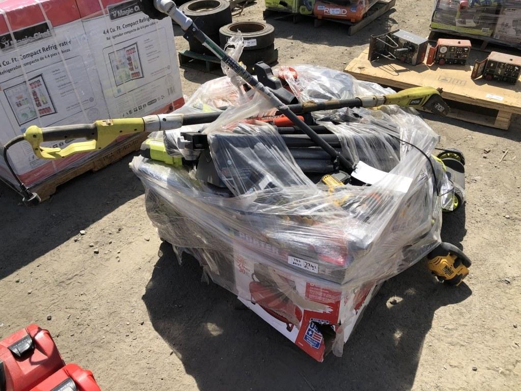 Pallet of Misc Tools, Including String Trimmers,