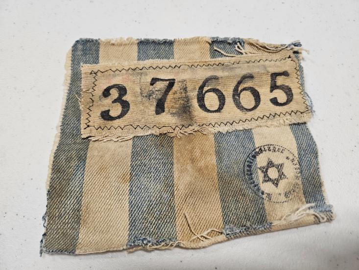 Original Buchenwald Concentration Camp Russian Jew Prisoner Arm Patch Nazi Germany Holocaust