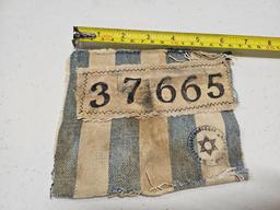 Original Buchenwald Concentration Camp Russian Jew Prisoner Arm Patch Nazi Germany Holocaust