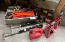 Vintage Metal Tool Box, Wheel Chocks,