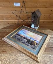 Framed Tim Cox "Racing Sundown" Wall Art,