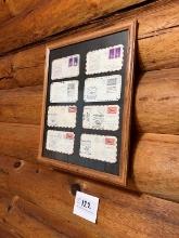 Framed "First Flight Helicopter Airmail" Postcards