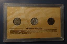 THREE CENTURIES OF U.S. DIMES IN HOLDER