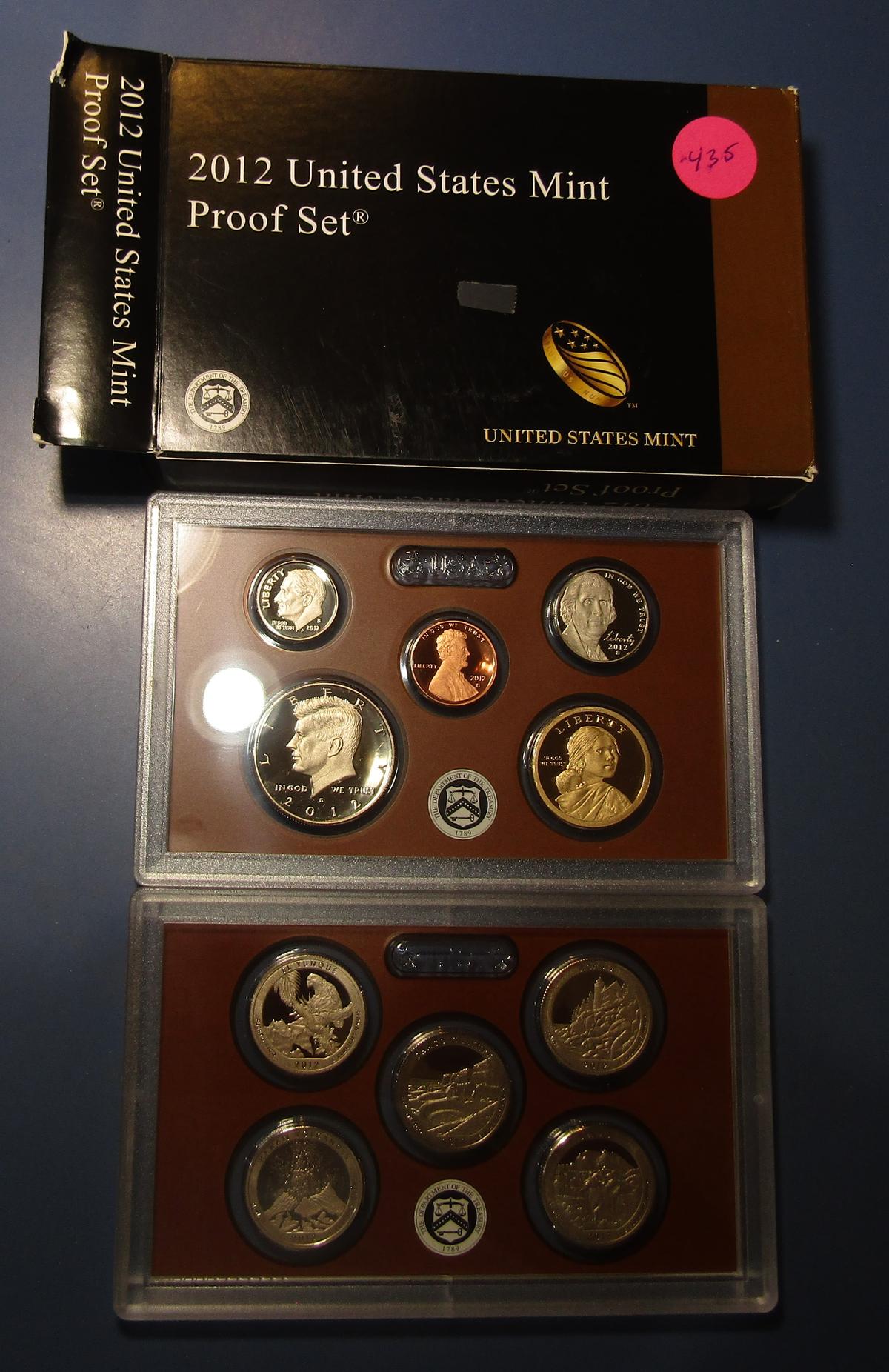 2012-S PROOF SET (BROKEN PRESIDENTIAL CASE)