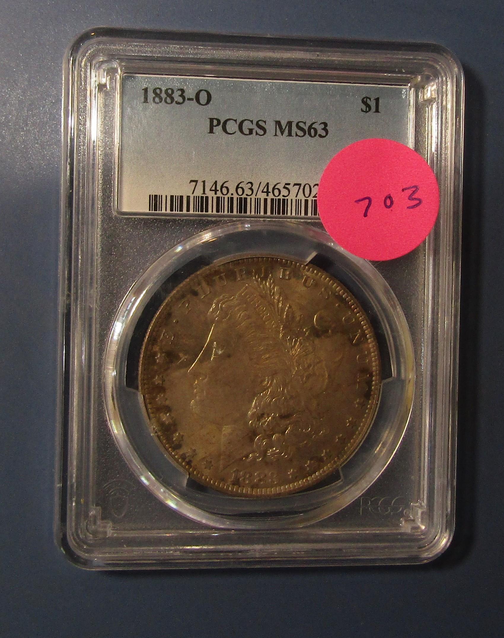 1883-O MORGAN DOLLAR PCGS MS-63