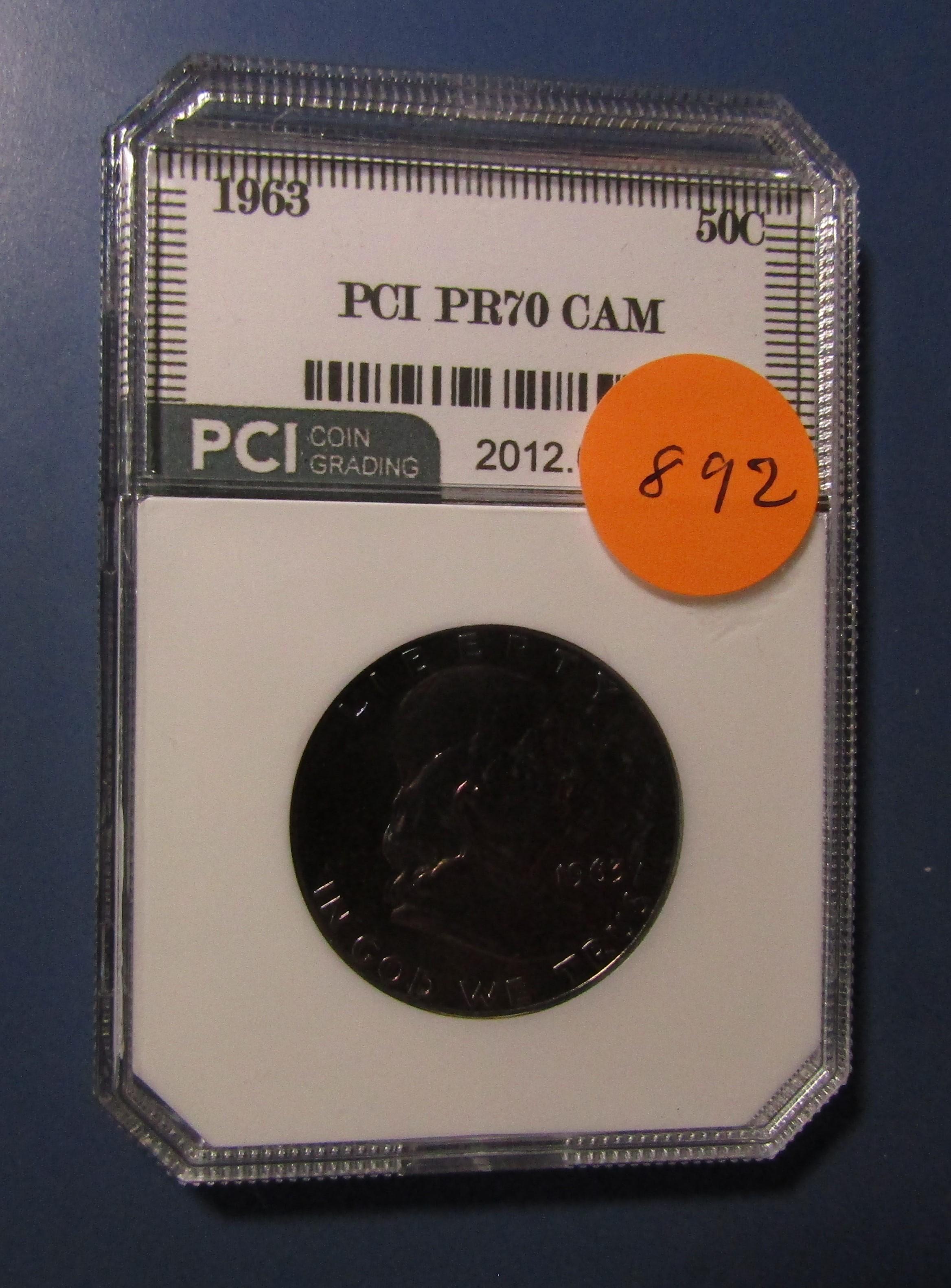 1963 FRANKLIN HALF DOLLAR PCI PROOF-70 CAMEO