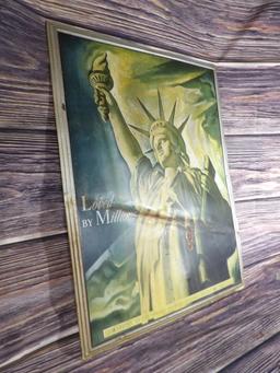 1941 Schlitz Beer Statue of Liberty Sign