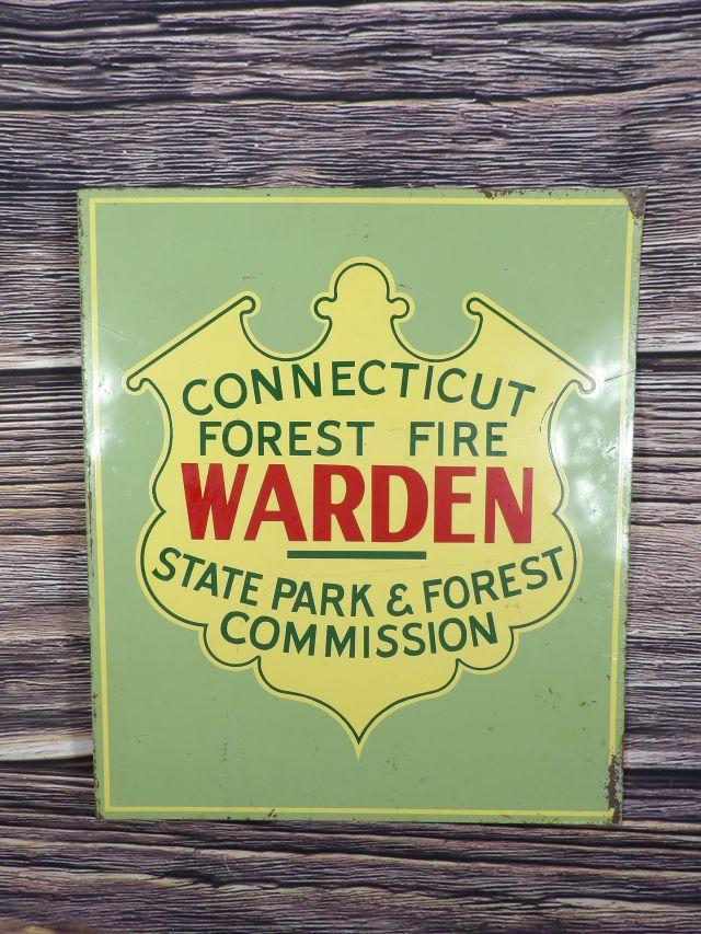 Connecticut Forest Fire Warden Park Flange Sign