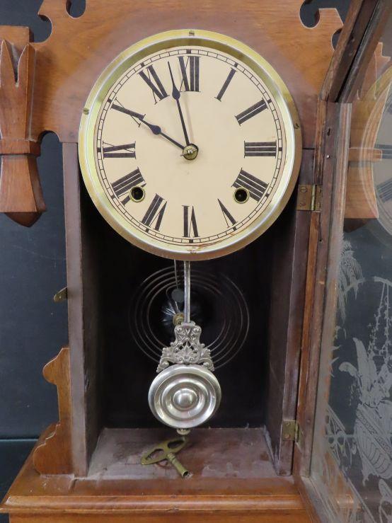 Early Oak Kitchen/Manlte Clock