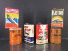 Lot of Automotive Auto Polish Cans