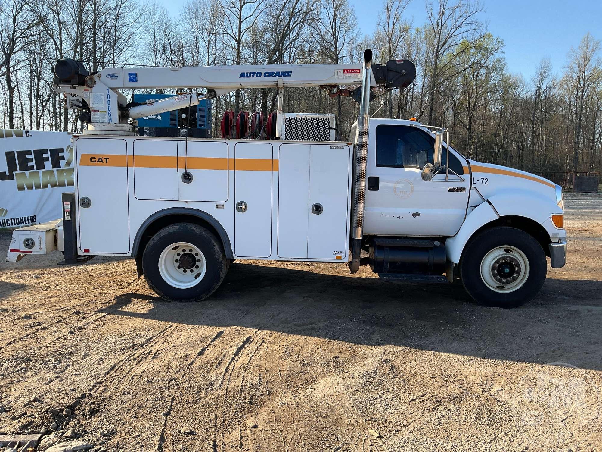 2005 FORD F-750 XLT S/A MECHANICS TRUCK VIN: 3FRWF75G65V209493