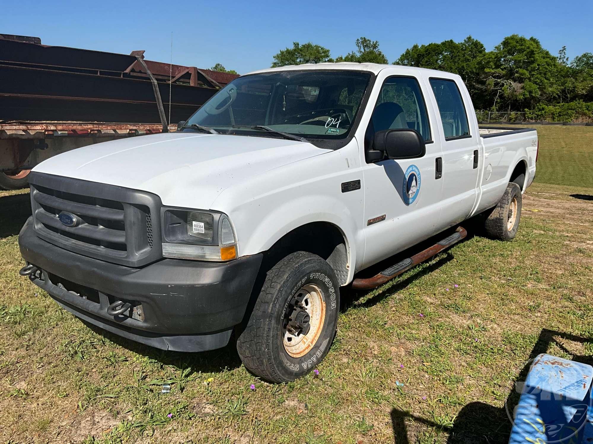 2004 FORD F-350 SUPER DUTY VIN: 1FTSW31P54ED19360 ONE TON PICKUP CREW CAB 4X4