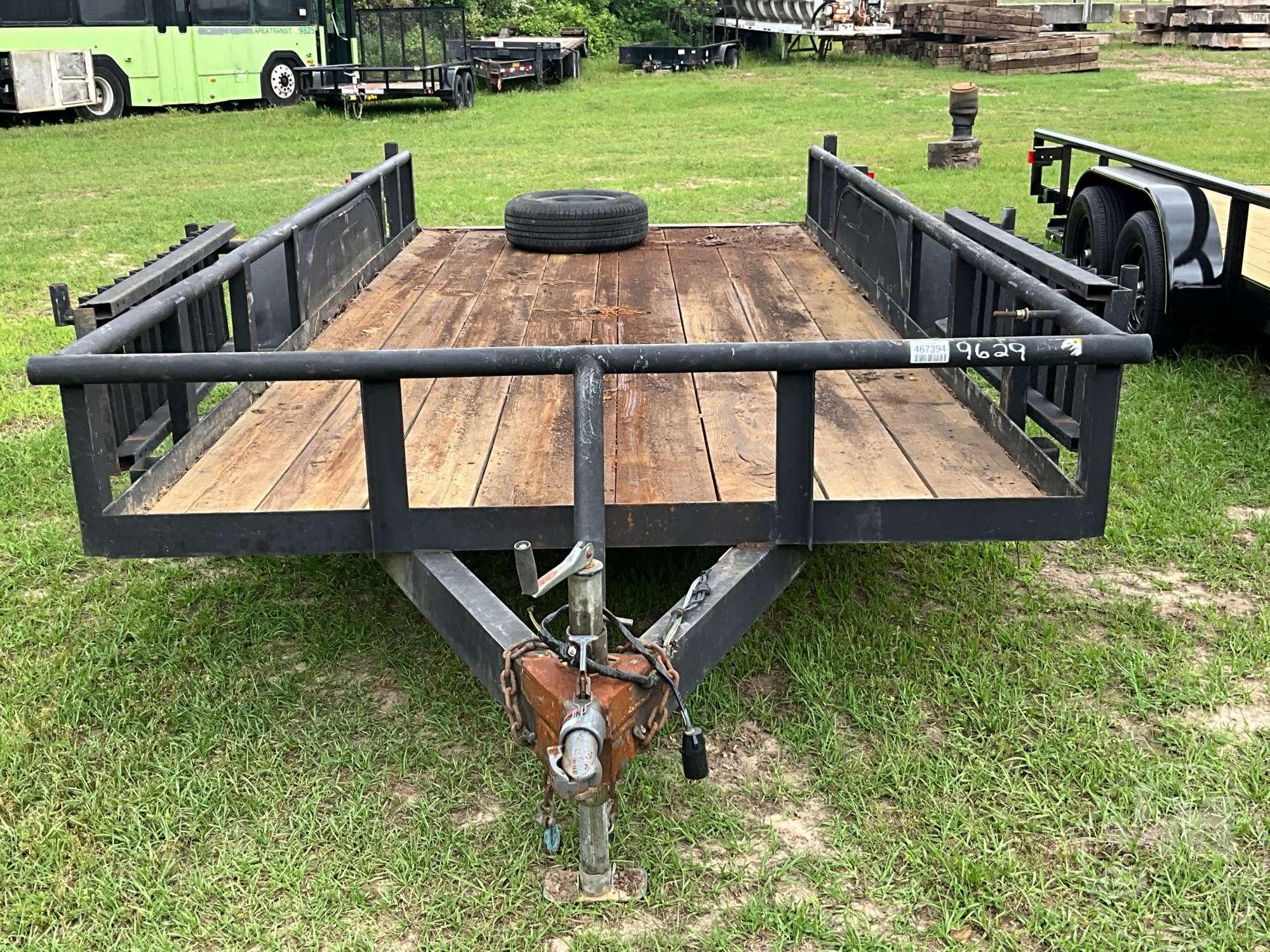 1999 TEXAS BRAGG ENTERPRISES 16P EQUIPMENT TRAILER 7'X16' VIN: 17XFP1620X1992826