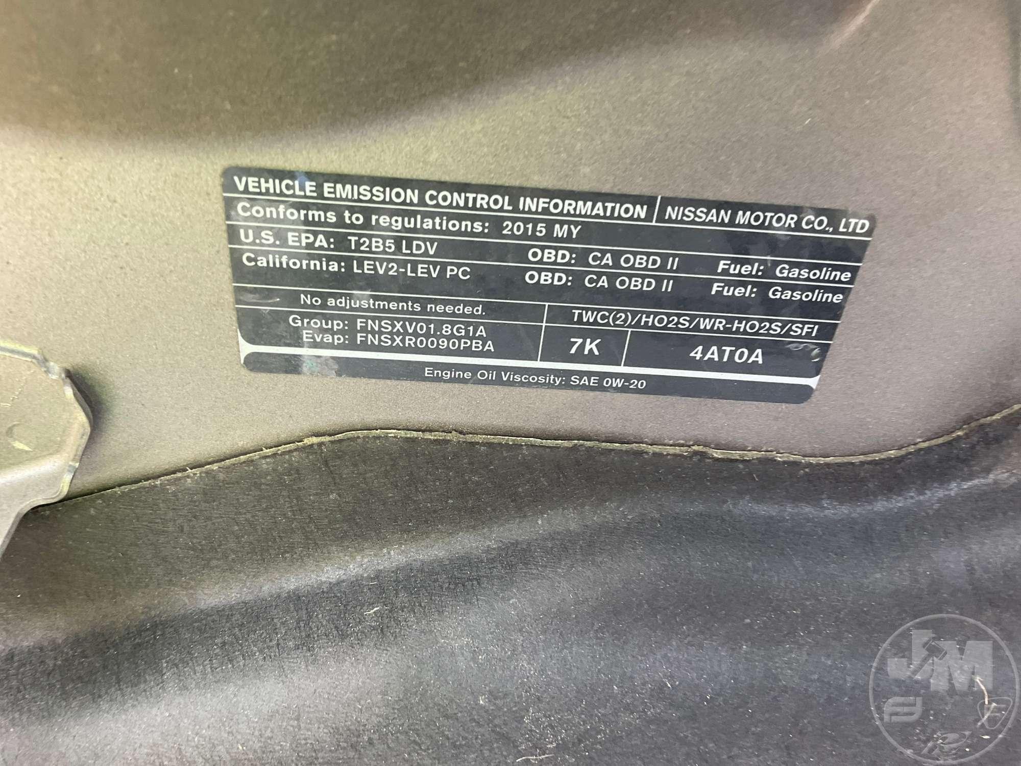 2015 NISSAN SENTRA VIN: 3N1AB7AP4FY244500 2WD