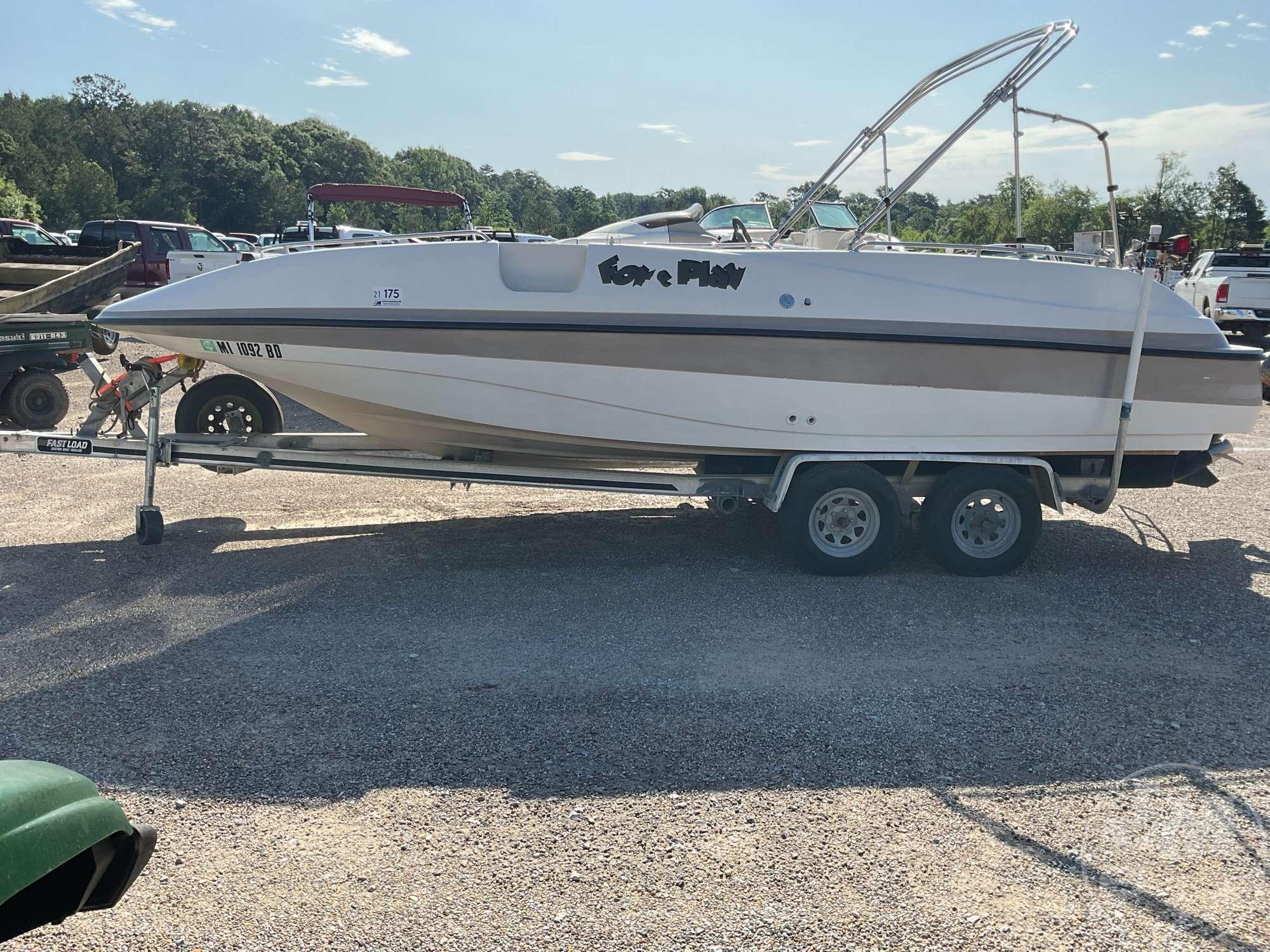 1999 TRACKER MARINE VIN BUJI17464A999 DECK BOAT