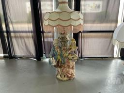 VINTAGE LARGE CAPODIMONTE LAMP