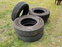 QTY OF (4) 11R22.5 TIRES & (1) 295/75R22.5