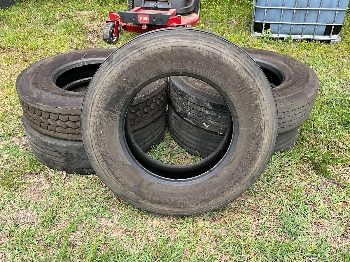 QTY OF (4) 11R22.5 TIRES & (1) 295/75R22.5