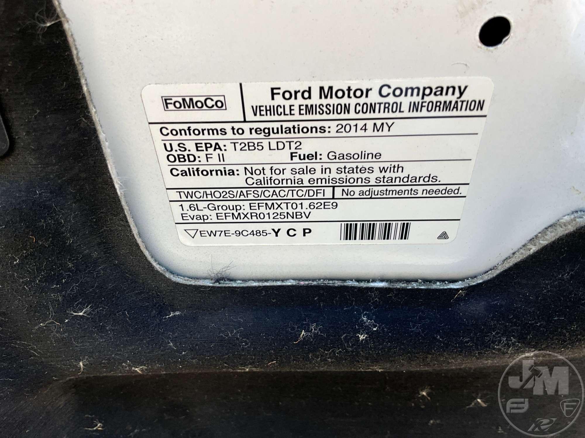 2014 FORD ESCAPE VIN: 1FMCU0GX1EUA79467 FWD