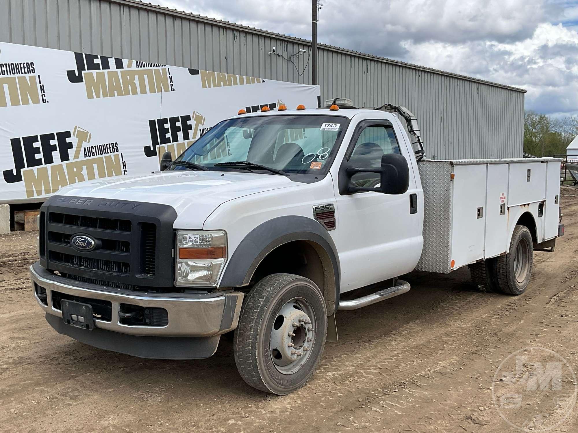 2008 FORD F-550 S/A UTILITY TRUCK VIN: 1FDAF56R08EC97903