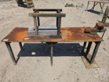 METAL WORK BENCH W/VISE