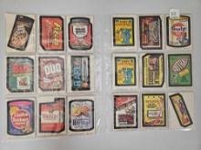 (36) TOPPS CHEWING GUM STICKERS in sleeves