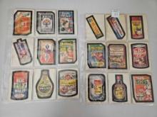 (36) TOPPS CHEWING GUM STICKERS in sleeves