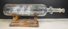 Hand Blown Glass Ship in Bottle