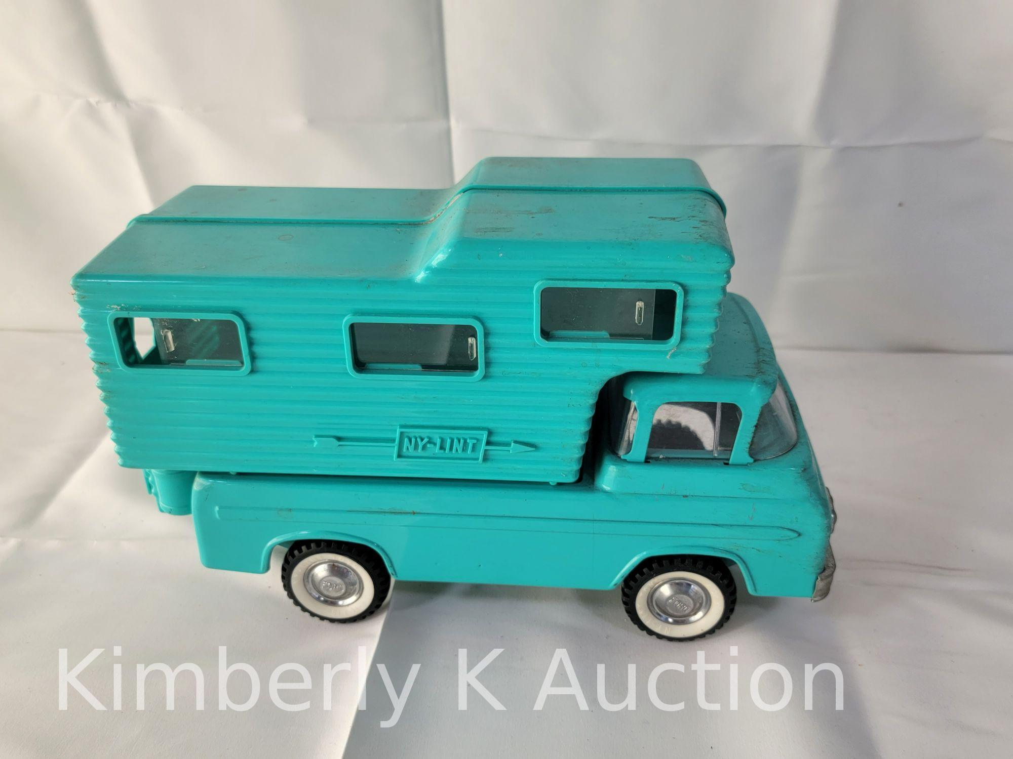 Ny-Lint Pressed Steel and Plastic Toy Truck & Camper