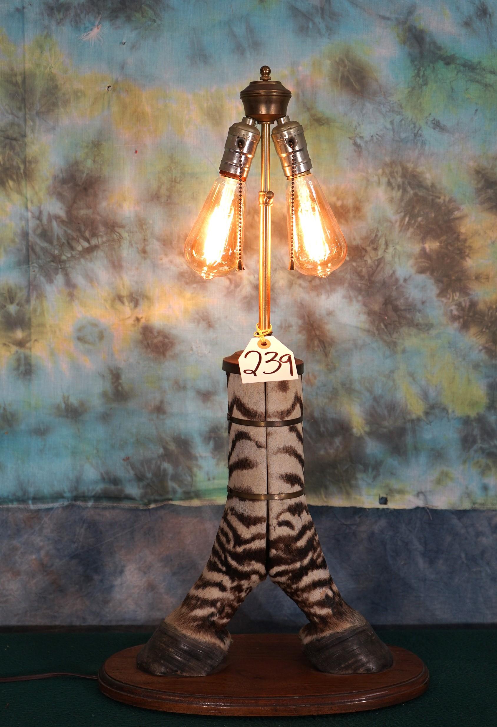 Cool! Zebra Leg Lamp For Trophy Decor