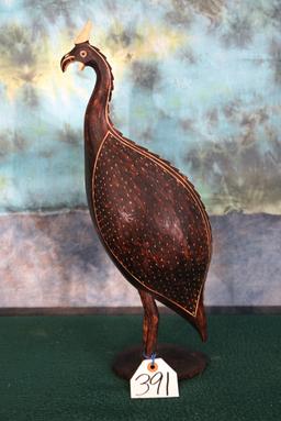 Hand Carved African Speckled Guinea Fowl