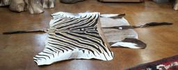 Partial Zebra & Gemsbuck Tanned Skins Taxidermy