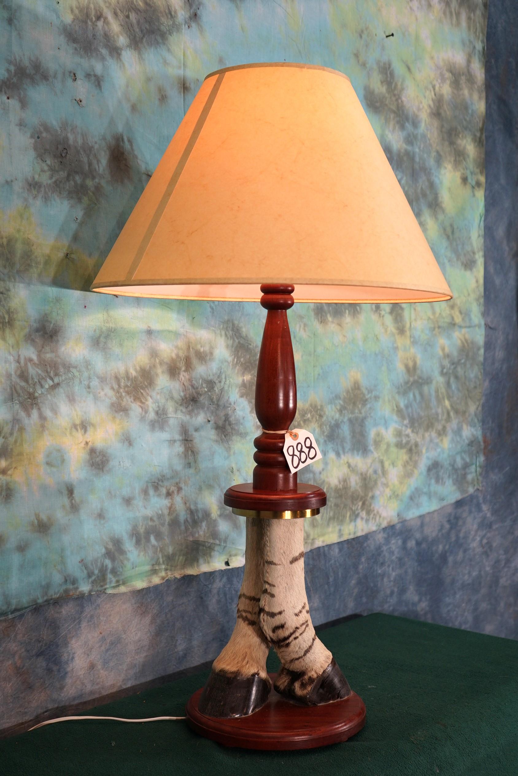 Zebra Foot Table Lamp