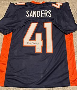 Drew Sanders Denver Broncos Autographed Custom Football Jersey Beckett Hologram