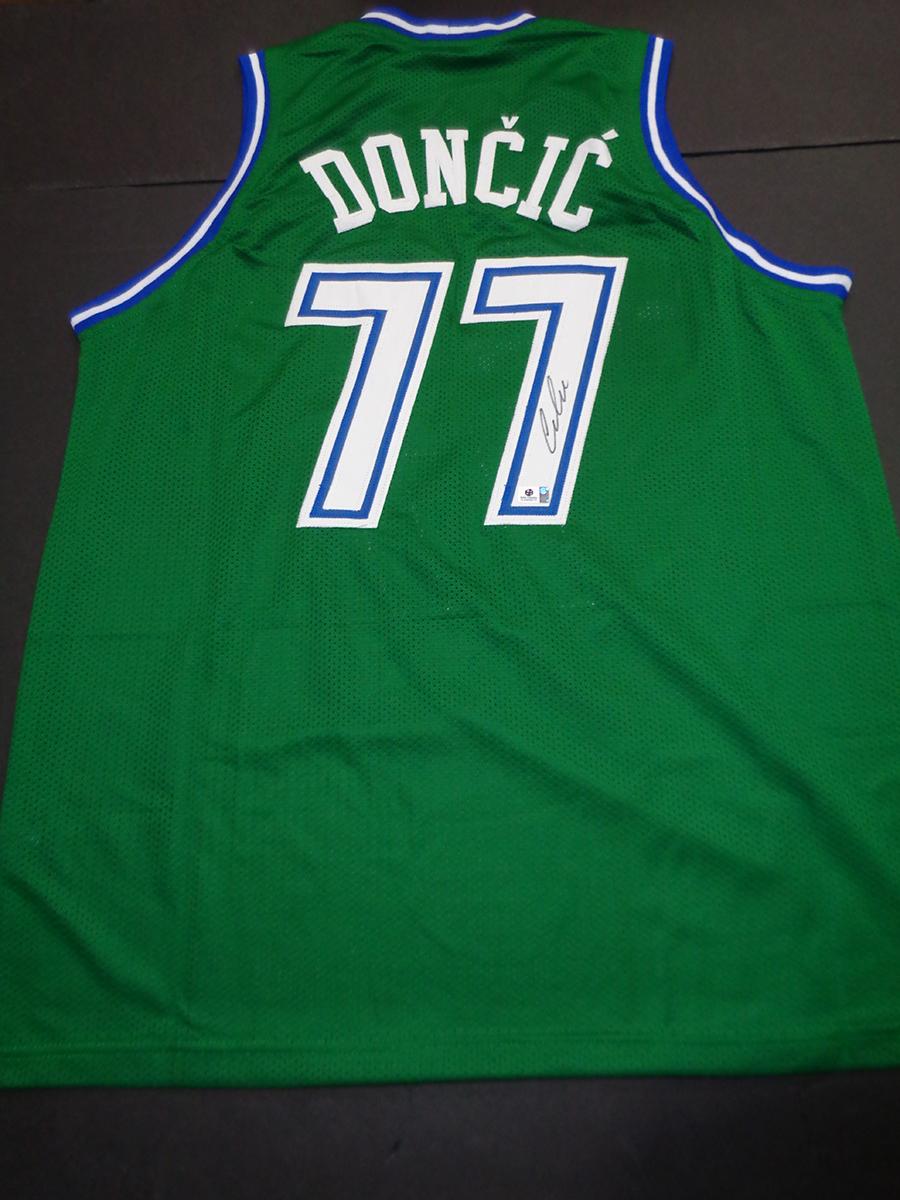 Luka Doncic Dallas Mavericks Autographed Custom Basketball Jersey GA coa