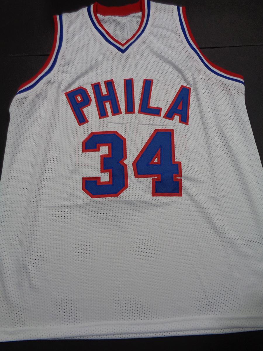 Charles Barkley Philadelphia 76ers Autographed Custom Basketball Jersey GA coa