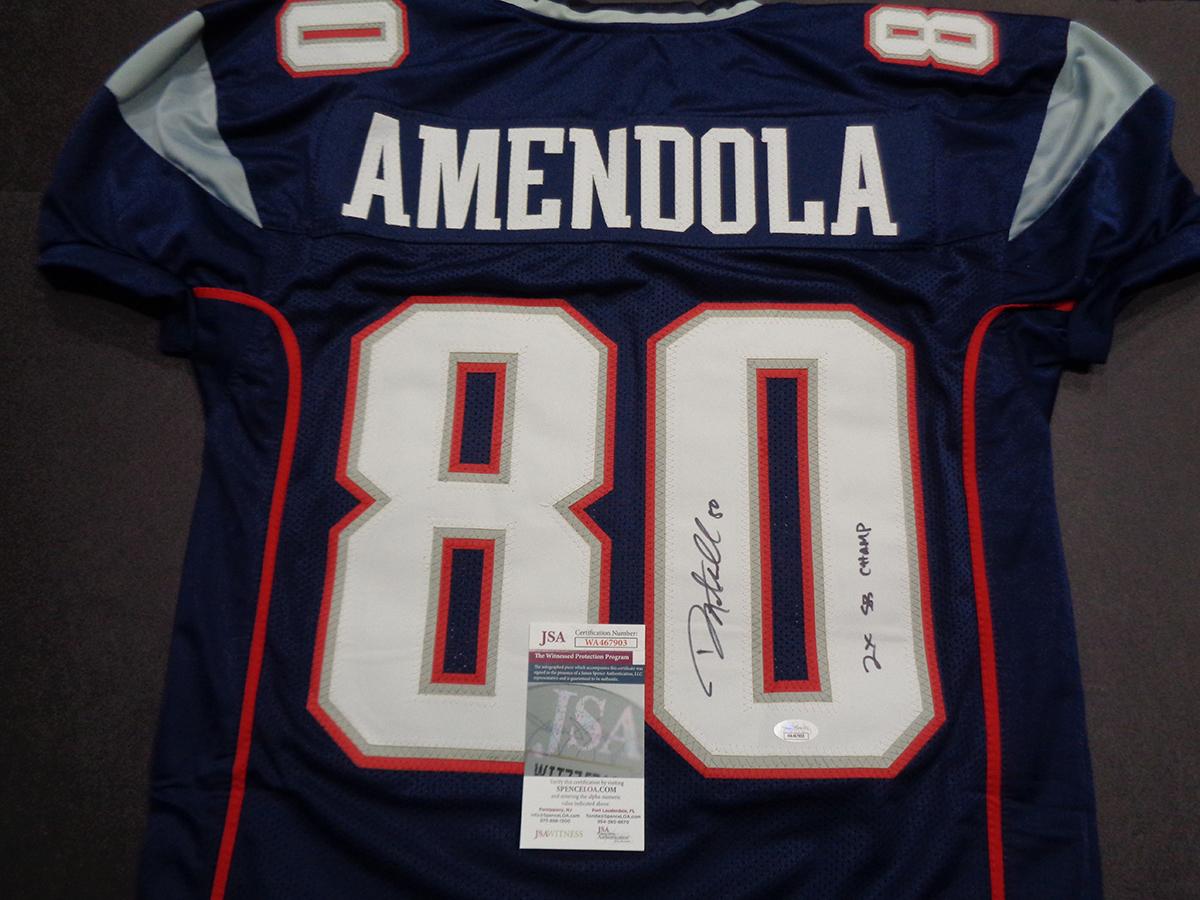 Danny Amendola New England Patriots Autographed Custom Football Jersey JSA w coa