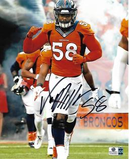 Von Miller Denver Broncos Autographed 8x10 Photo GA coa