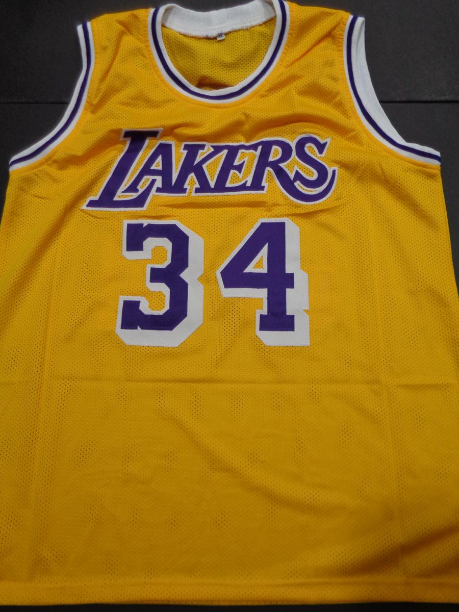 Shaquille O'Neal Los Angeles Lakers Autographed Custom Basketball Jersey GA coa