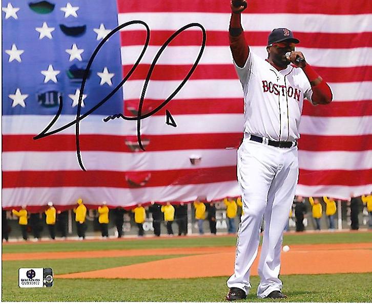 David Ortiz Boston Red Sox Autographed 8x10 Photo GA coa