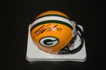 Jordy Nelson Green Bay Packers Autographed Riddell Mini Helmet GA coa