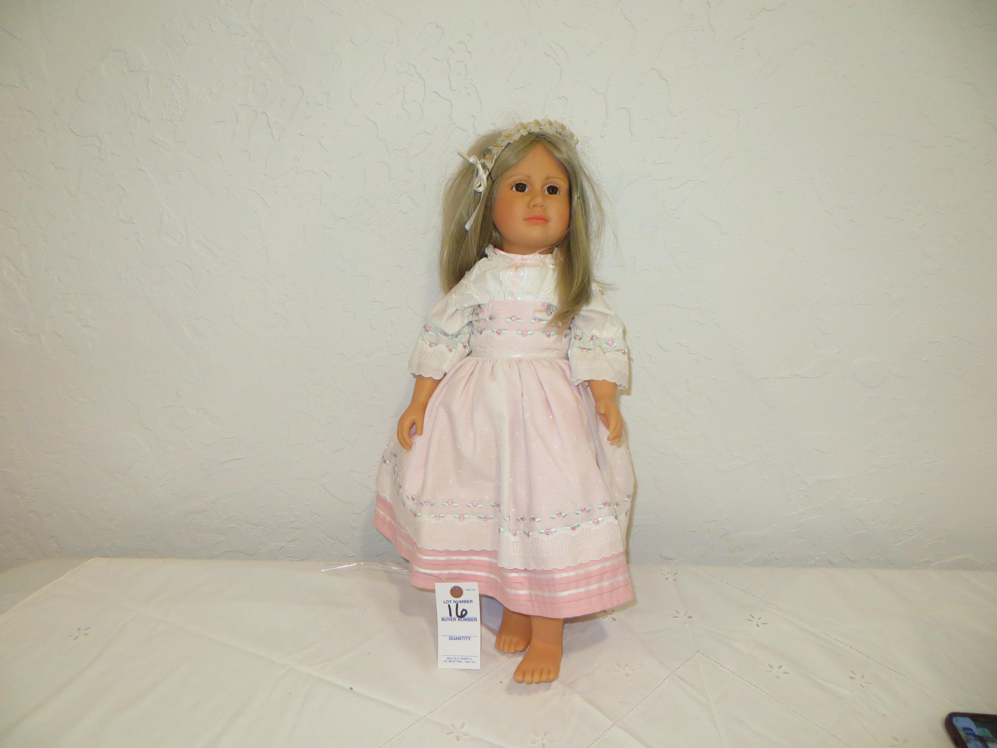 R Rmmann Gotz Doll - Pink Dress with Flowers