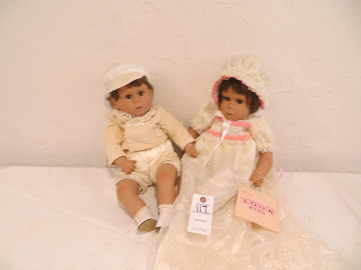 Zook Kids Christening Girl#91 and Boy #92 - Signed