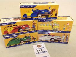 5 pc Deluxe Plastic, station wagon, sedan, convertible, house trailer & amb